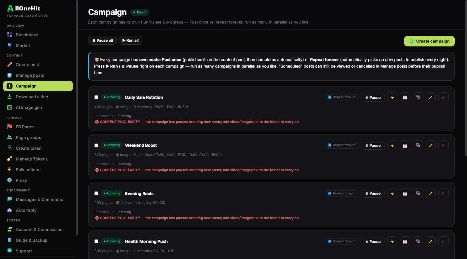 Automated campaigns