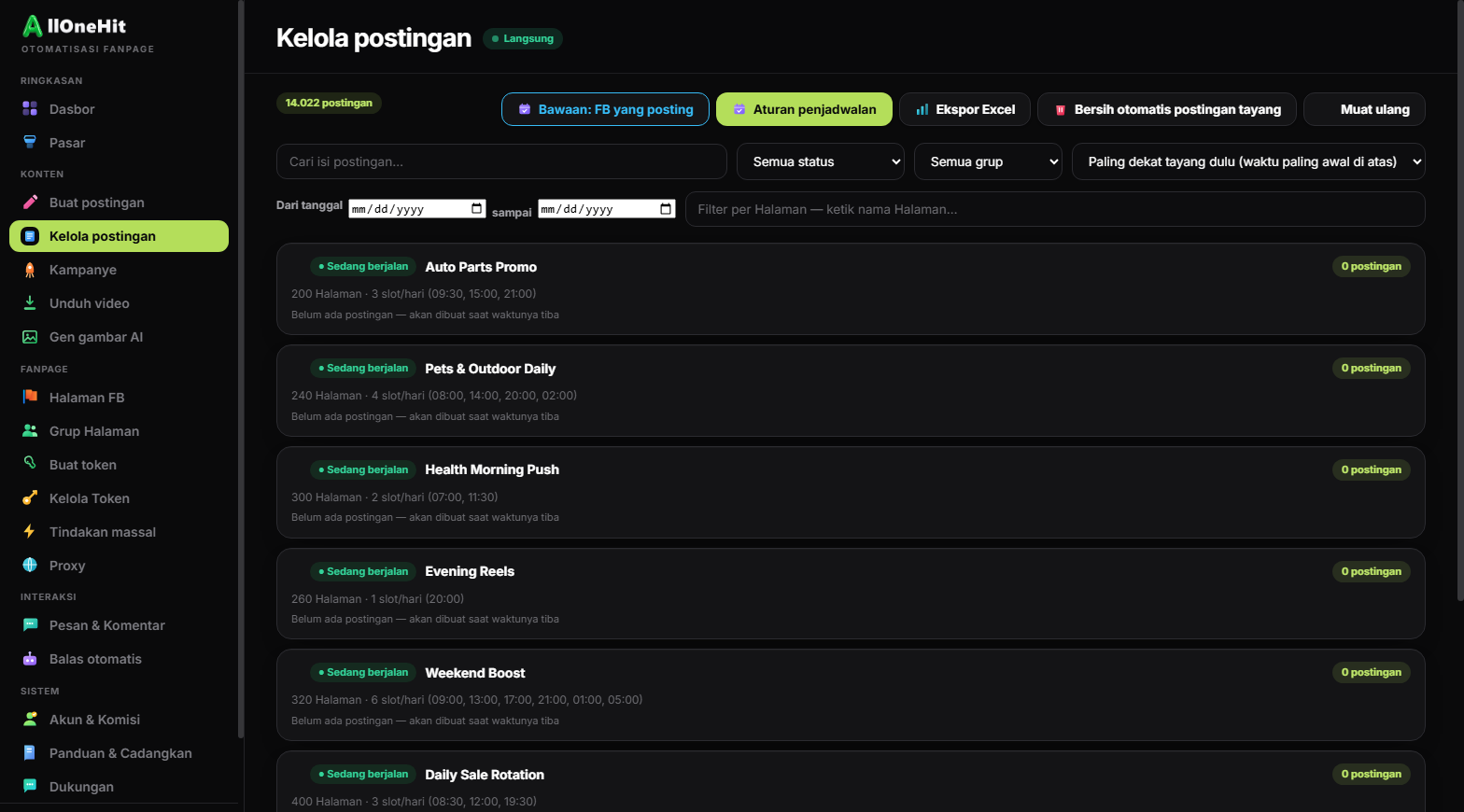 Kelola postingan