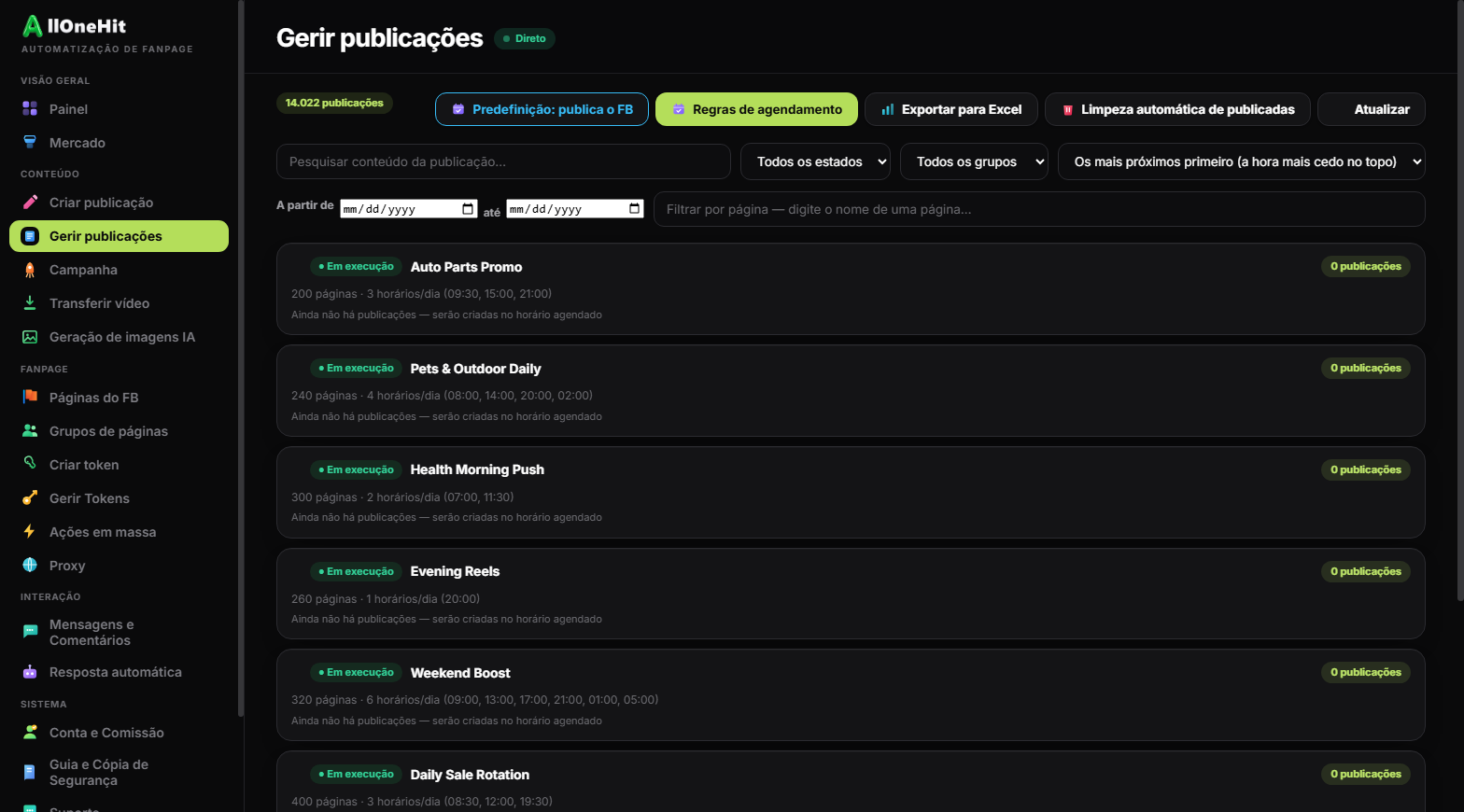 Gestão de publicações